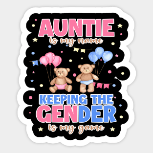 Gender Reveal Auntie Design For a Keeper Of The Gender Gift For Women Mother day Sticker